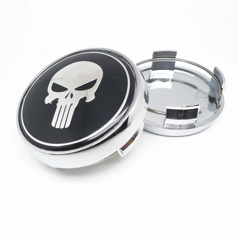 4pcs 65mm 60mm Skull Hub Rim Center Cap For TE37 Rays Wheel Cover 56mm Skull Badge Emblem Sticker Styling