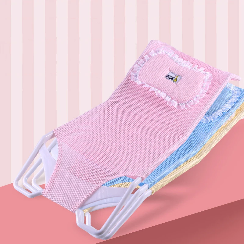 Baby Shower Bathtub Seat Rack Breathable Bathing Net  Bag Easy Dry Newborn Shower Rack Environmental protection Bath And Shower