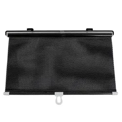 X Autohaux 40Cm X 60Cm Black Retractable Vehicle Car Curtain Window Roller Sun Shade Blind Protector