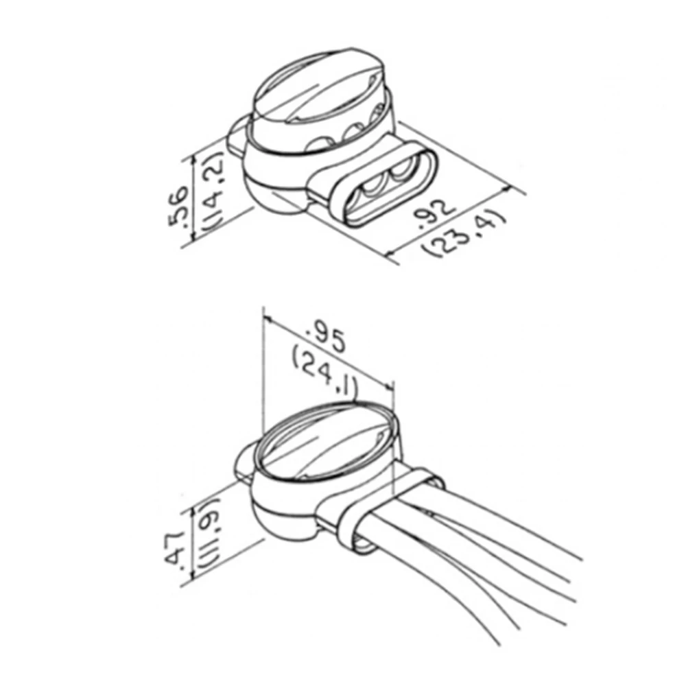 10PCS Replace Scotchlok Equivalent 314 314 Terminal Connector Electrical Wire Connector 300cm Moisture Resistant Self-Stripping