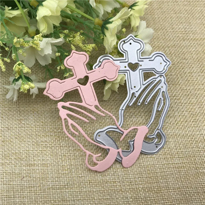 Cross Bless Metal Cutting die keychain shaker Heart Paper Key Chain Scrapbook Paper Craft Card Punch Art Knife Cutter