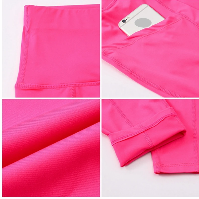 Women Yoga Pants Aesthetic Lines Pocket Design Sports Tights Gym Bottoms Fitness Leggings Elastic Workout Sweatpants for female