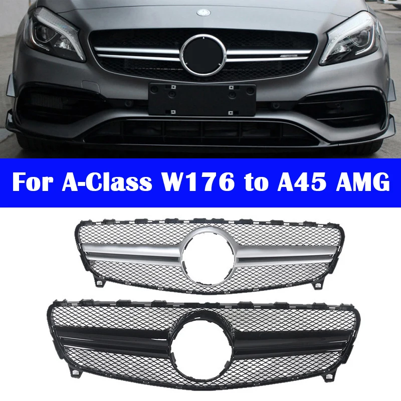 

Middle Grille Car styling for Mercedes-Benz A-Class W176 2013-2018 For A45 AMG style Front Grill Facelift A180 A200 A260