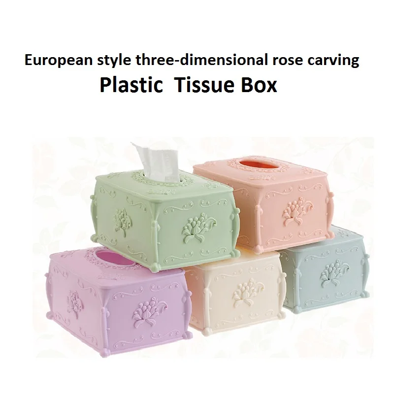 Nordic Plastic Storage Box, Simple Tissue Box, Creative European Style Household Living Room Desktop Tissue Box