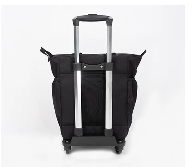 Travel trolley bags on wheels carry on hand luggage bag Trolley shopping bag on wheels travel wheeled bag short trip luggage bag