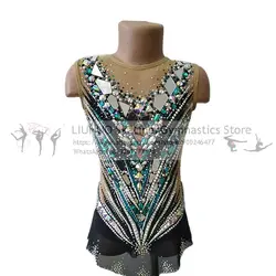 LIUHUO Figure Skating Dress Women's Girls Ice Skating Performance Rhythmic Gymnastics Competition Dance Leotard Artistic Costume