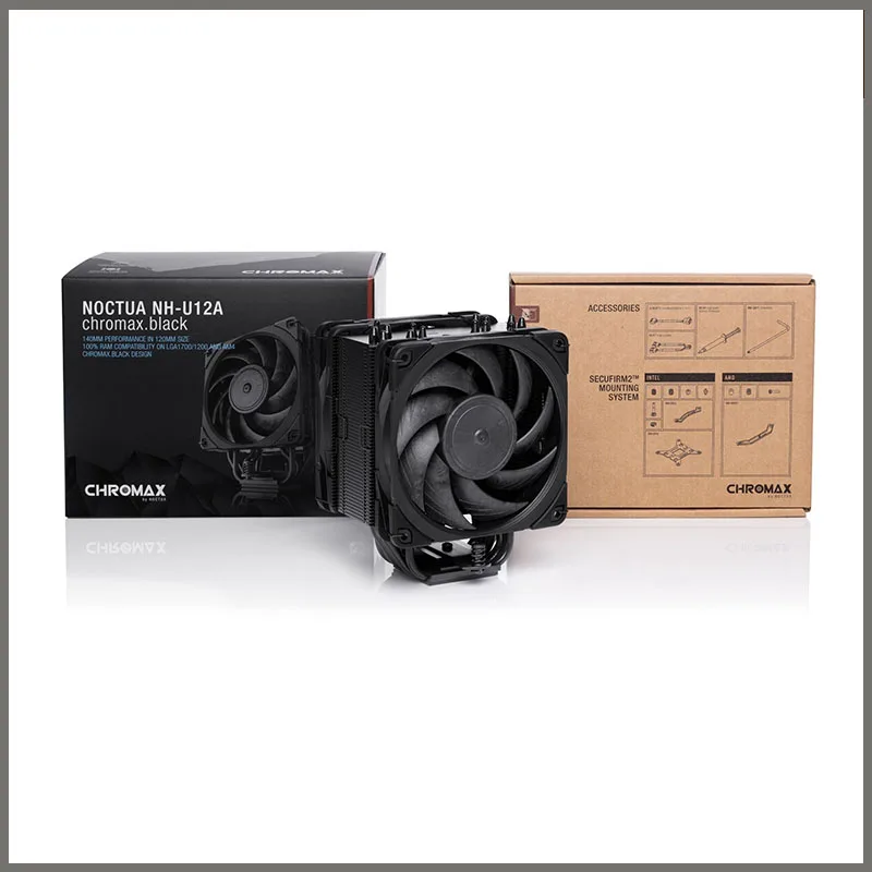 Imagem -05 - Noctua Nh-u12a Chromax. Preto Tubo de Calor Coolerdupla Controle de Temperatura Pwm Intel Am4 Lga115x 2011 1700 1200 2066 Amd Fãs