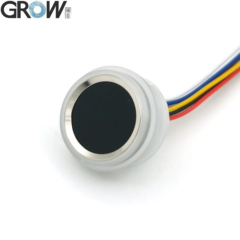 GROW R502-F RGB LED Waterproof Small DC3.3V Diameter 21.5mm SH1.0-6pin Capacitive Round LED Fingerprint Module Sensor Scanner