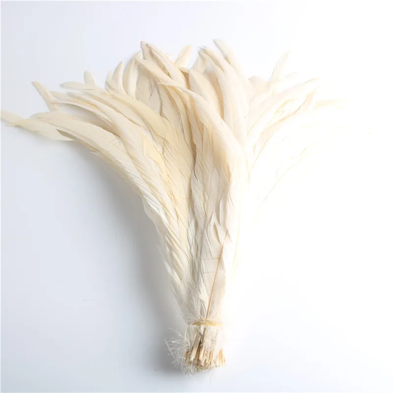 50 Stuks Natuurlijke Kuiken Staartveren 25-40 Cm/10-16 Inch Kleding Decoratie Stage Performance Haan Staart veren Pluim