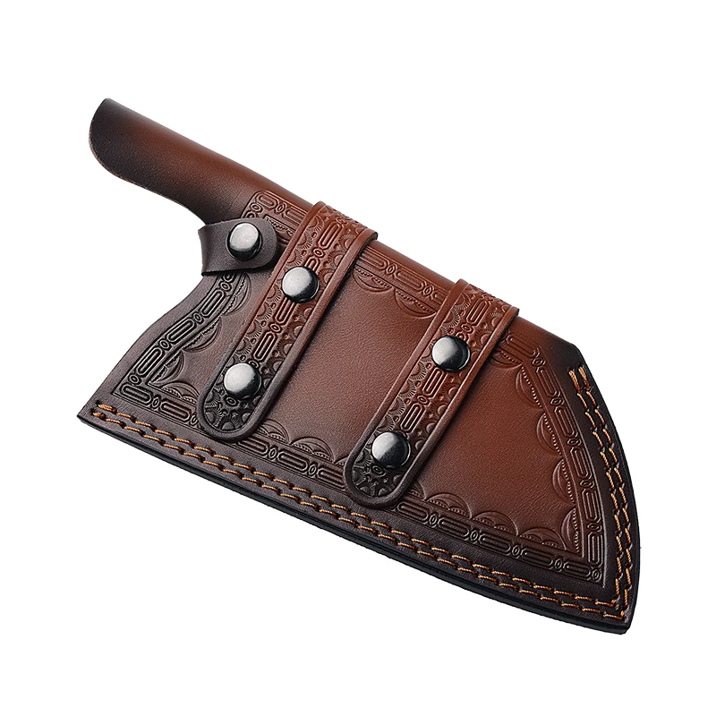 Grandsharp Knife Protector Kitchen Knife Cleaver Butcher Knife Sheath Genuine Leather Knife Sheath Easy to Carry