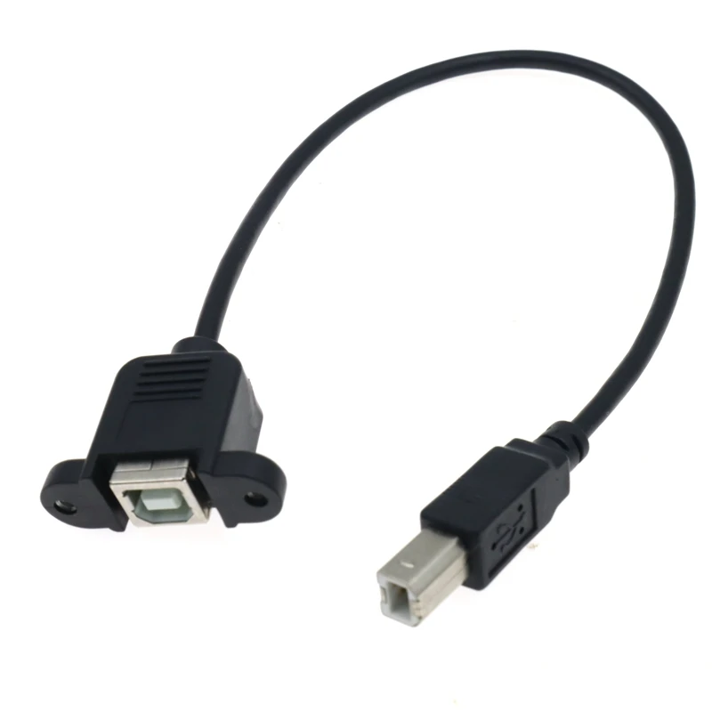 0.3m 1m USB 2.0 tipo B maschio a femmina M/F estensione cavo dati installazione pannello per stampante o Scanner adattatore connettore cavo