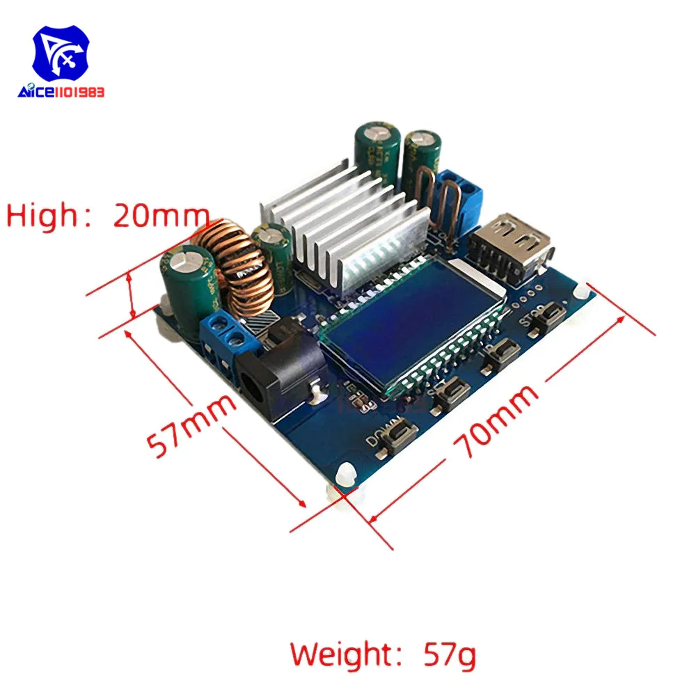 Diymore DC-DC تيار مستمر 5-30 فولت إلى تيار مستمر 0.6-30 فولت 4A 35 واط خطوة أعلى/أسفل دفعة باك CC CV ينظم قابل للتعديل وحدة امدادات الطاقة شاحن بالطاقة الشمسية