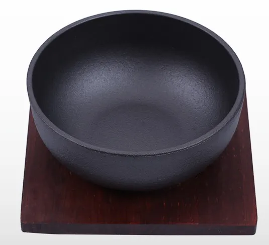 Cuenco de castiron Teppanyaki de Japón y Corea del Sur, Bol de hierro para arroz, mezcla de arroz, sartén especial para freír nueces, semilla de girasol, antiadherente, pot038