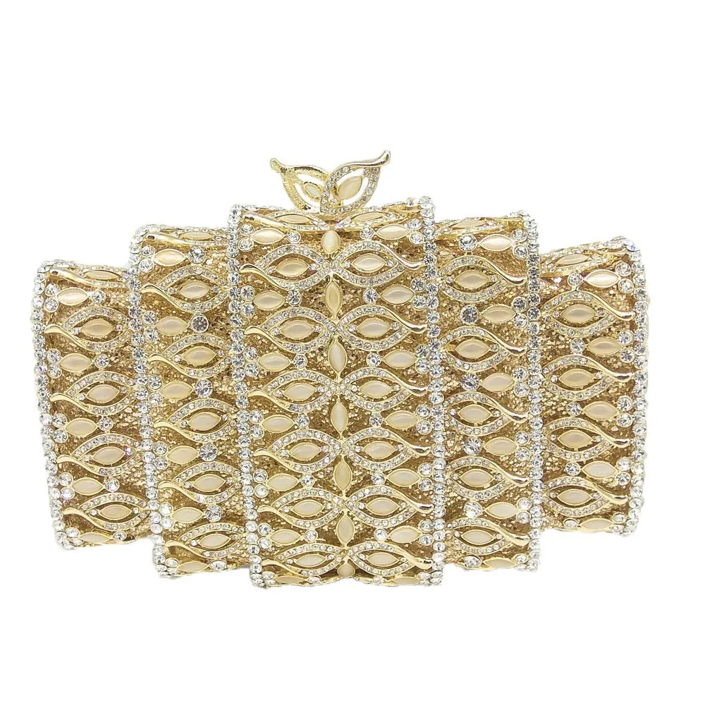 

21x16CM Flap Women Metal Solid Color Diamond Opal Evening Bag Gem Bag Clutch Bag Chain Bag a6596