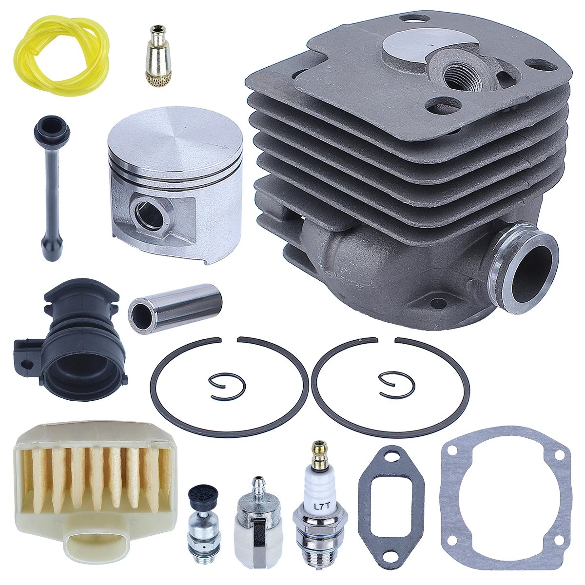 50mm Cylinder Piston Intake Boot Kit For Husqvarna 365 362 371 372 XP Chainsaw Replace 503909271 w Fuel Air Filter Gasket