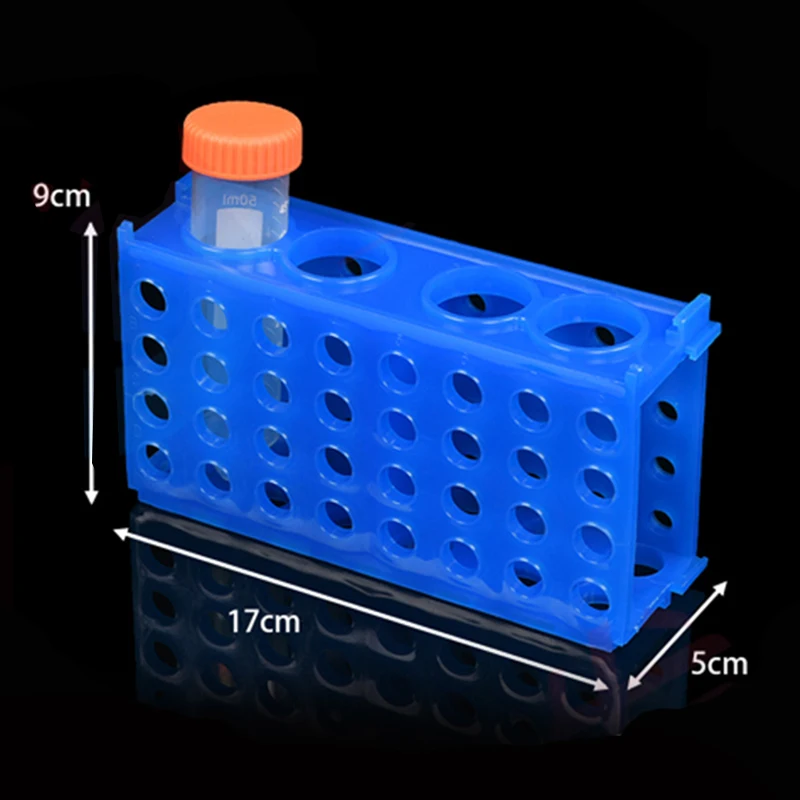 Estante de plástico para tubos de ensayo, Combo de microtubos de 4 vías, 5 piezas