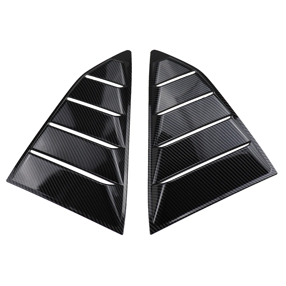 2 pcs/set Rear Quarter Window Louvers Sun Shade Black/Shiny/Carbon Fiber Spoiler Panel Fit for Chevrolet Chevy Camaro 2016-2022