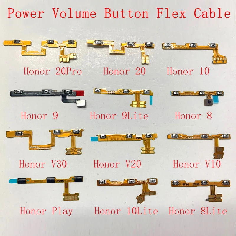 

Power Volume Button Flex For Honor 20 Pro 10 Lite 9 Lite 8 Lite 10 Play V10 V20 V30 8X 8C 7A Power Flex Repair Parts