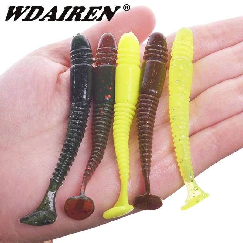 

10pcs/Lot Fishing Soft Lures Shad Swing Impact Fat Vibro Fat Salt Artificial PVA Bait 7.5cm 3.2g Iscas Tackle Lifelike Wobblers