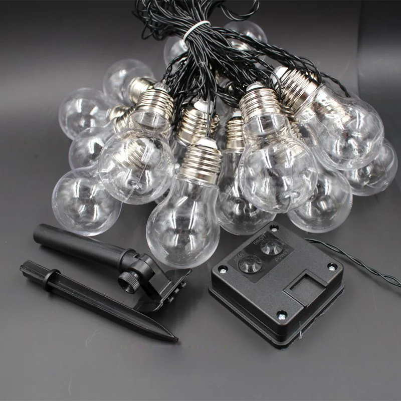 LED Solar Bulbs String Fairy Lights Outdoor Lamp 10/20 Decoration Garden Waterproof Ball String Christmas Garland Decor LED Lamp