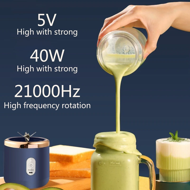 Động Điện Máy Ép Xay Sinh Tố Trái Cây Mini Que Trộn Máy Ép Ly Cá Nhân Máy Xay Sinh Tố Trái Cây Dụng Cụ Vắt USB Sạc U1JE