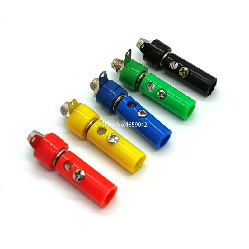5 Pairs 4mm Banana Plug and Socket Kit Audio Speaker To Insert Connector DIY Model Parts