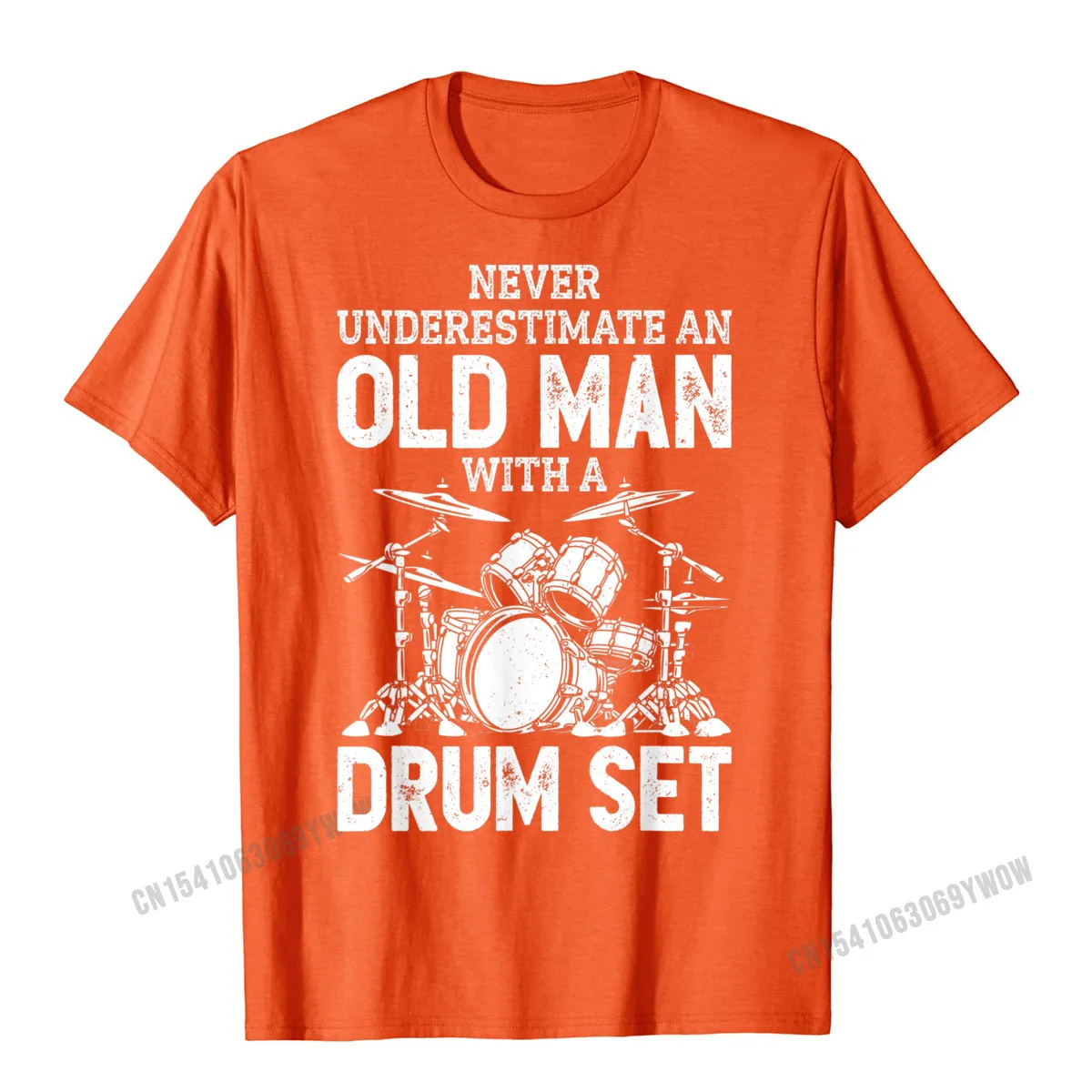 Drummer Never Underestimate An Old Man With A Drum Set Funny T-Shirt Harajuku Printed Tops & Tees New Coming Man T Shirts