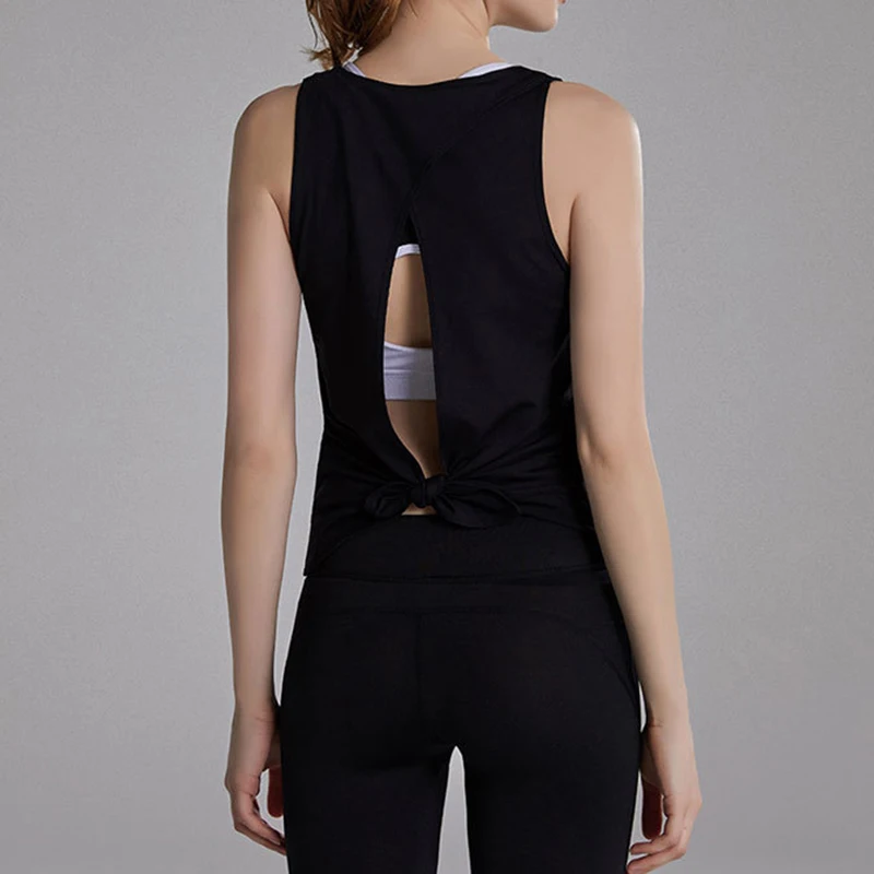 New Seamless Yoga Shirts Both Wear Sports Crop Top Workout Women Sleeveless Backless Gym Tops Athletic Fitness Vest Active Wear