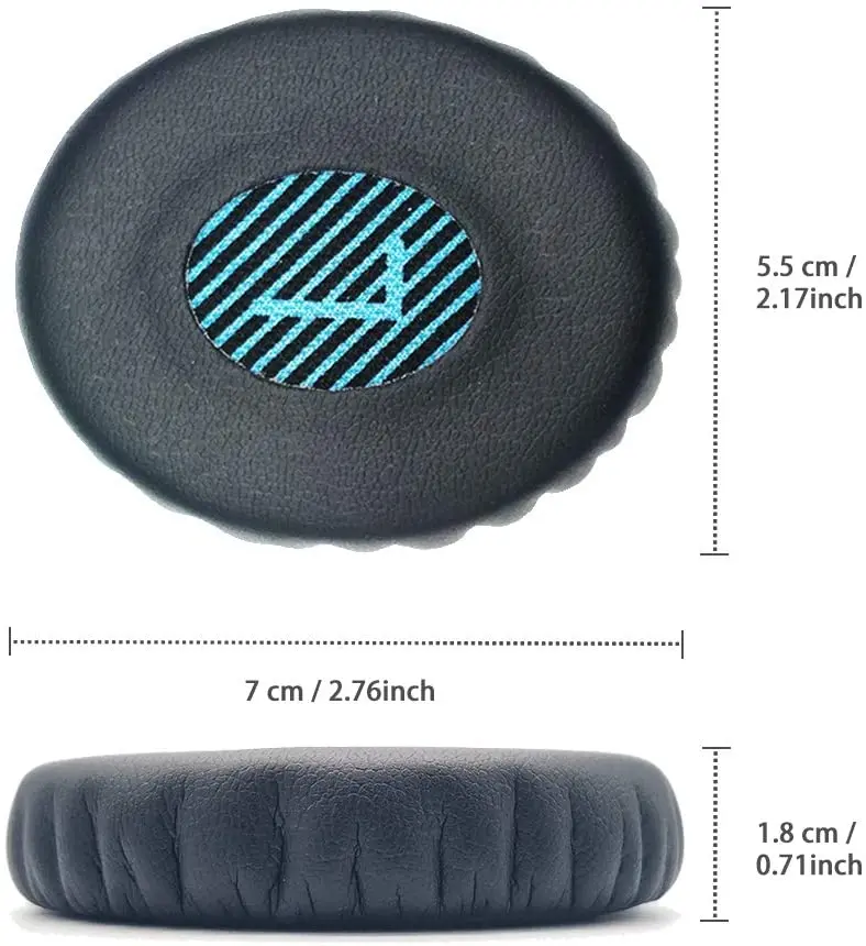وسائد أذن إسفنجية بديلة متوافقة مع سماعات الرأس Bose SoundLink On-Ear (OE)، On-Ear 2 (OE2)، OE2i و SoundTrue On-Ear (OE).
