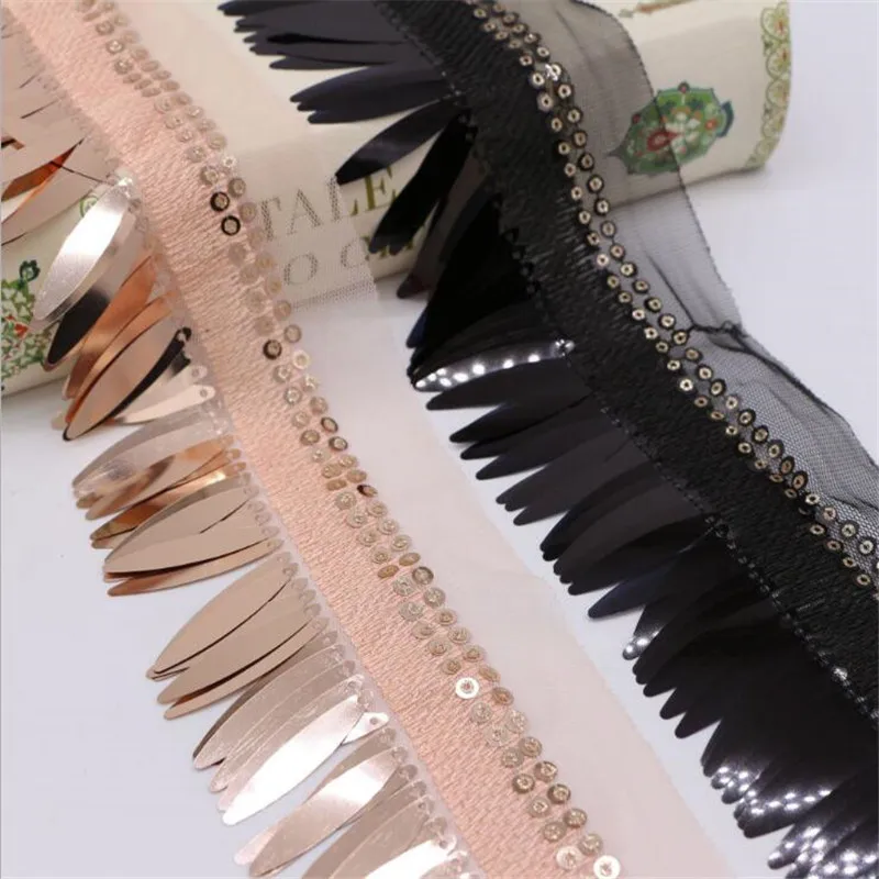 Performance stage clothing accessories mesh yarn bottom sequins barcode lace tassel ribbon skirt decoration materials