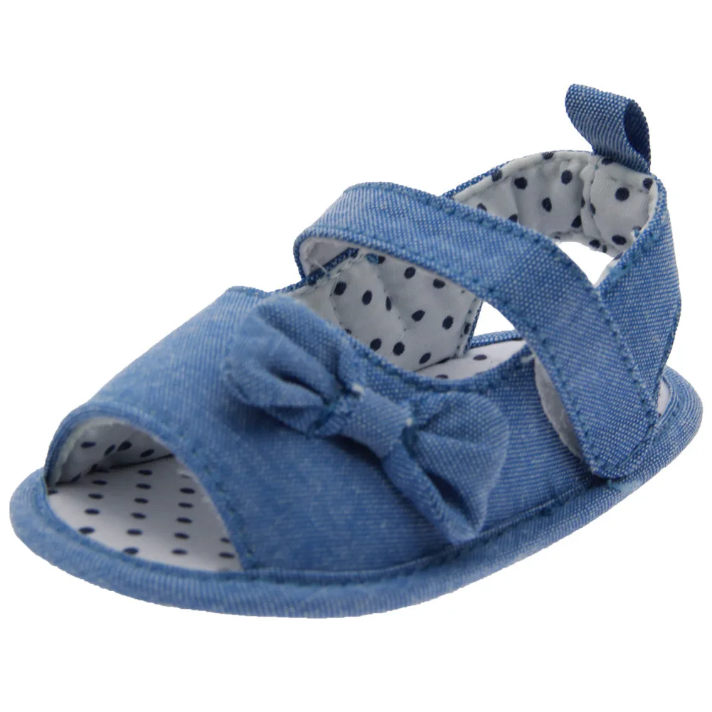 Newest Baby Girls Bow Princess shoes Summer spring Soft Anti-slip Crib Shoes 0-18M butterfly-knot children first walker