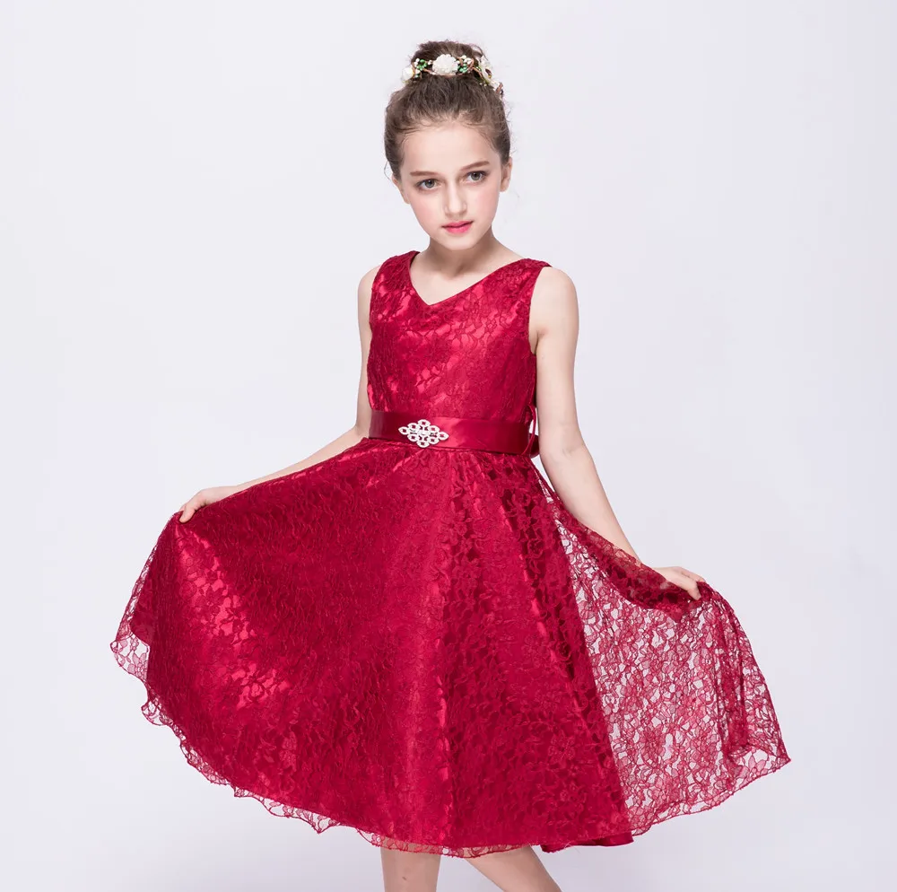 Principessa moda pizzo bambino elegante festa bambina abiti abiti per bambini per ragazze 3 abito da sposa 5 6 7 8 9 10 11 12 anni