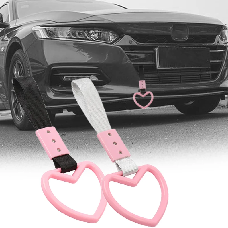 

Newest Pink Car Interior Pull Ring Subway Train Bus Handle Strap Charm Drift TSURIKAWA RING Car Rear Bumper Warning Loop