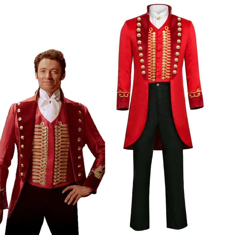 The Greatest Showman P.T. Barnum Cosplay Costume 2018 Hot Movie Outfit Adult Men Full Set Uniform Halloween Carnival Cosplay