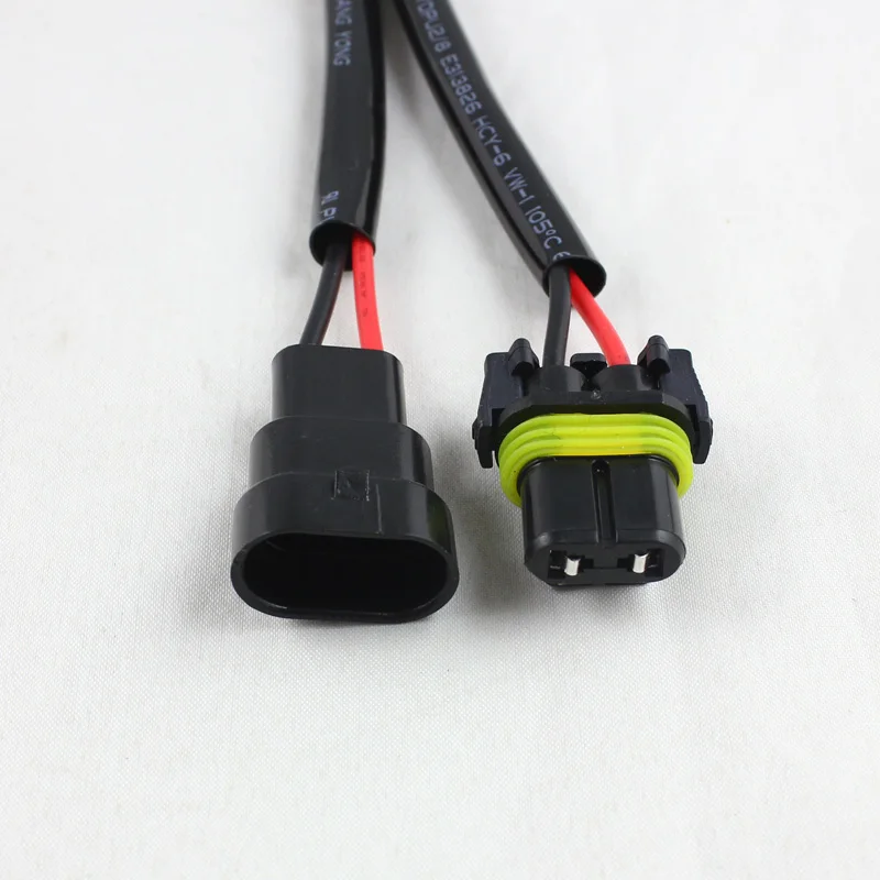 Rockeybright 2x New 9006 HB4 hid Female Wiring Harness Connectors Plugs Pigtails Wire Adapters