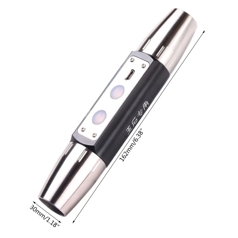 Expert Jade Flashlight USB Rechargeable UV LED 365nm Violet Light 4 files Ultraviolet Torch for Jade Jewelry amber Money