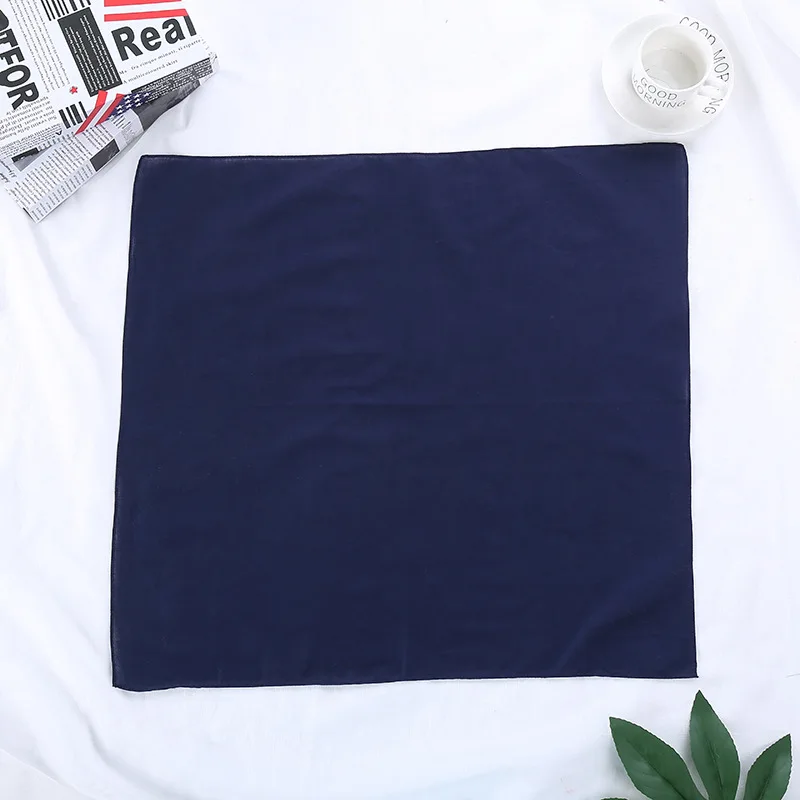 Lenço de algodão cor sólida vermelho branco kerchief senhora selvagem faixa de cabelo hip hop rua cachecol feminino neckerchief quadrado bandanas