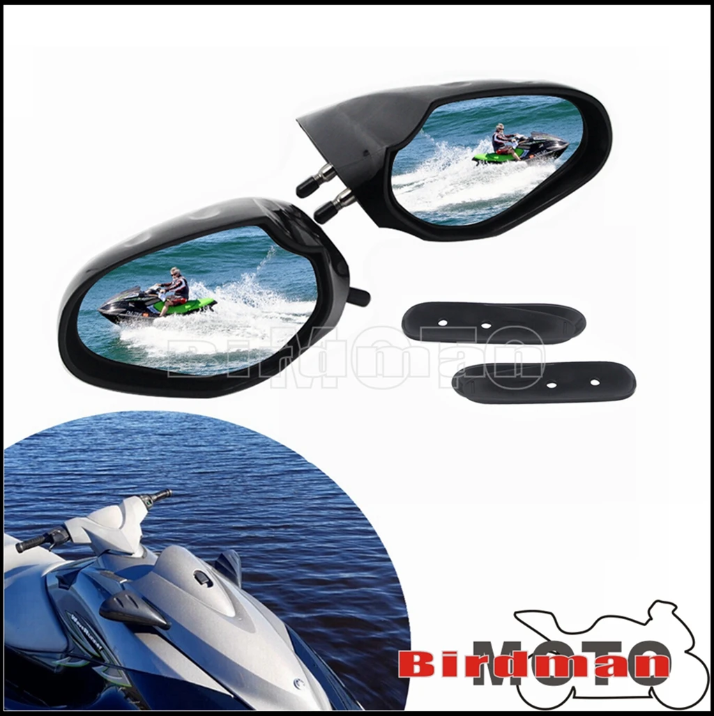 Left&Right Motorboat Rearview Jet Ski Mirrors For Yamaha WaveRunner Sport Deluxe Cruiser Side Mirror VX VXR VXS 1100 1800 1050