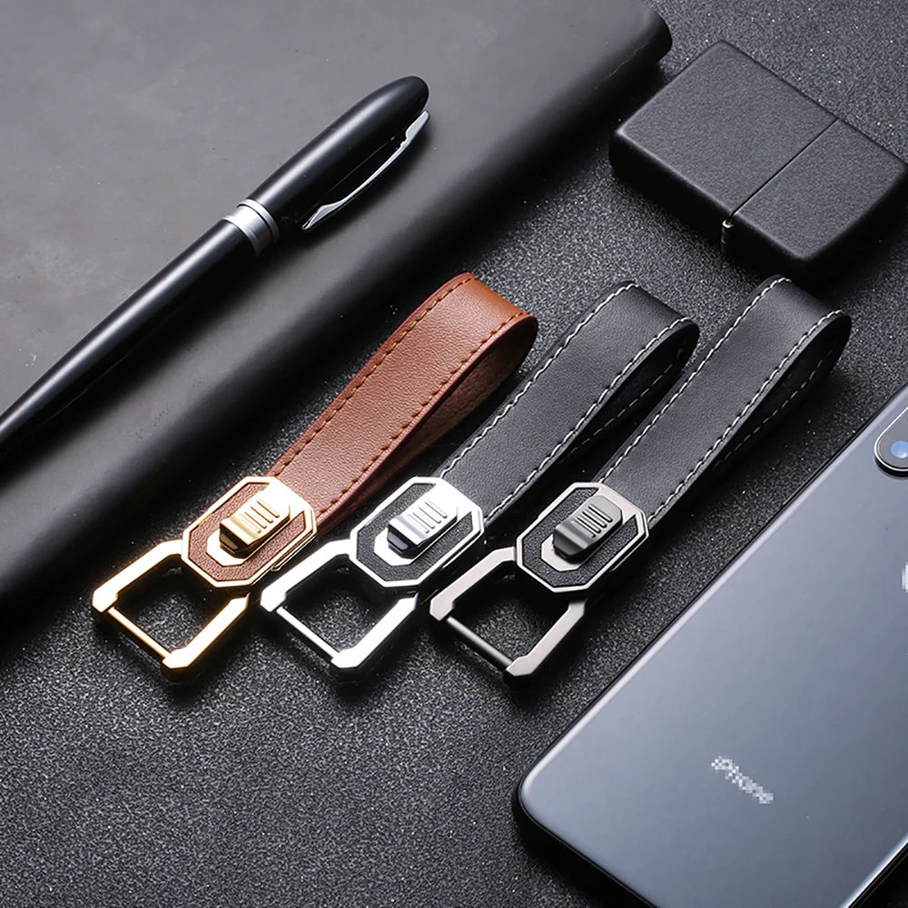 Luxury Key Chain High Grade Cowhide Leather Rope Keychain Women Men Classic for Car Key Holder Ultra Soft Best Gift Quality