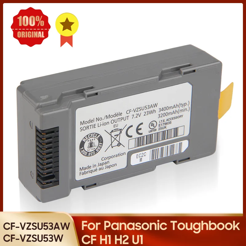 

New Battery CF-VZSU53AW CF-VZSU53W For Panasonic Toughbook CF H1 H2 U1 Replacement battery 3400mAh