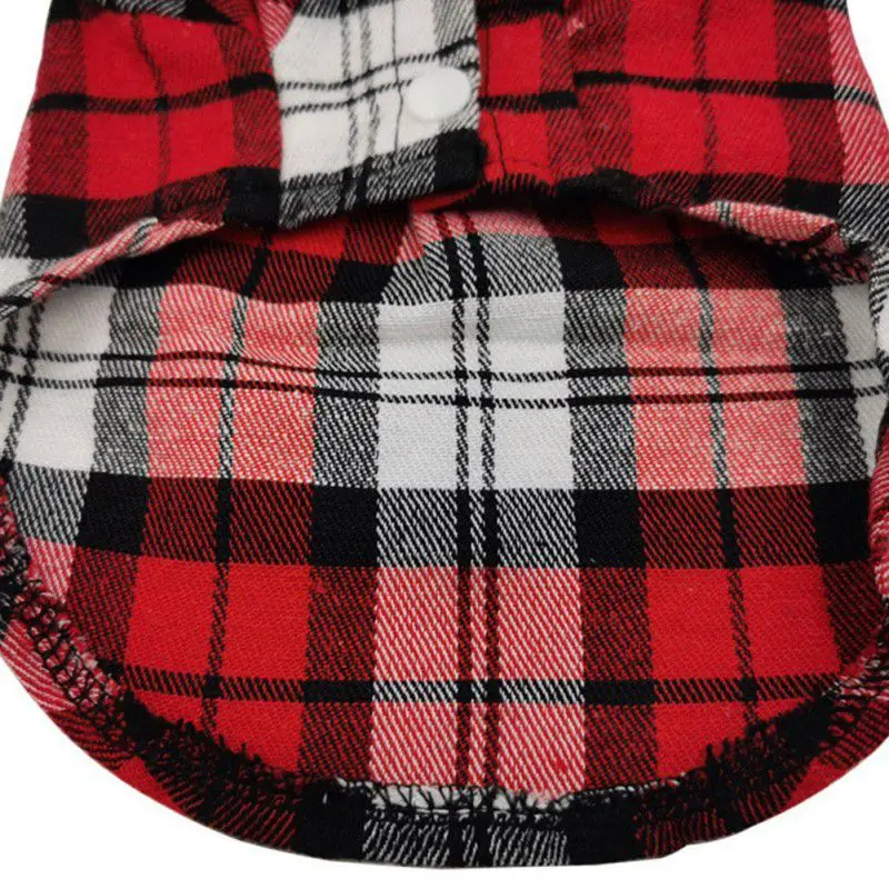 Summer Pet Shirt British Style Plaid Dog Vest Clothes For Small Dogs Chihuahua Cotton Puppy Shirts