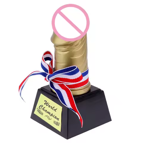 Funny Party Creative Novelty Golden Hen Stag Party Trophy Funny Prop Accessories Toys for Bachelor Party Hen Party Accessory