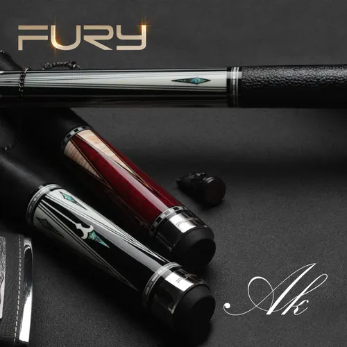 Imagen 2 del producto Fury AK Entry-taco de billar de la serie, palo de calidad, eje de Arce, junta central, calcomanía envolvente de lino o cuero, Taco de juego clásico