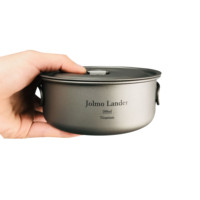 Jolmo Lander Titanium Bowl  Camping Hiking Picnic Bowl Outdoor Tableware 300ml/500ml