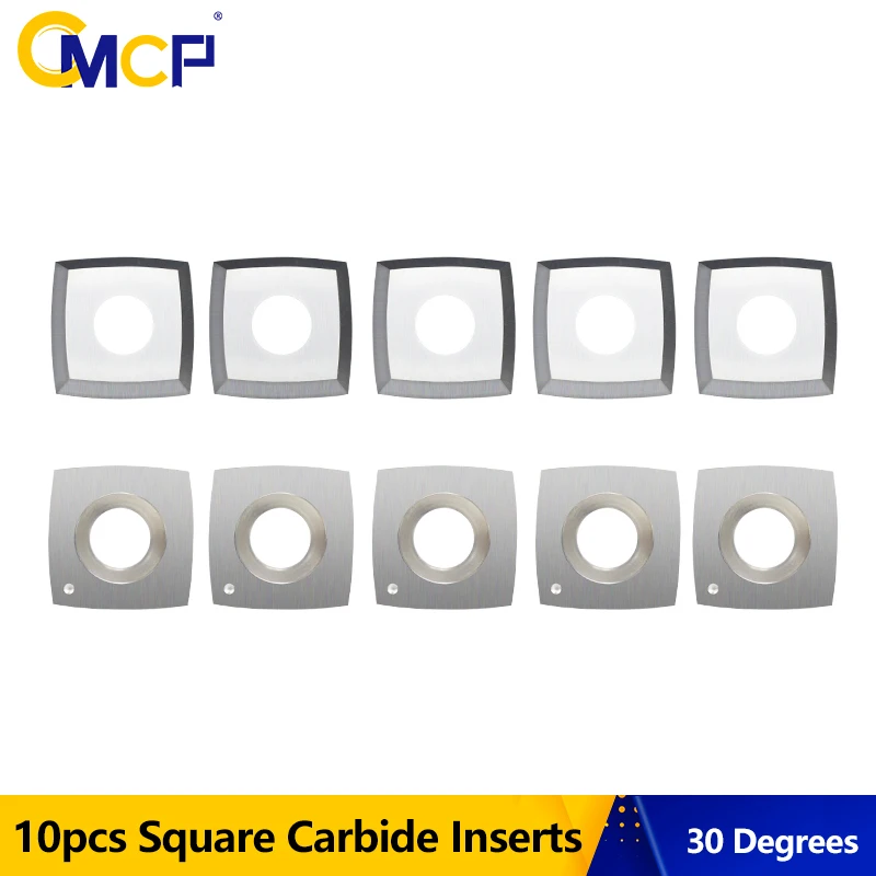 CMCP 10pcs Square Carbide Inserts For Lathe Turning Tool 14x14x2mm 15x15x2.5mm 30 Degrees Milling Cutters