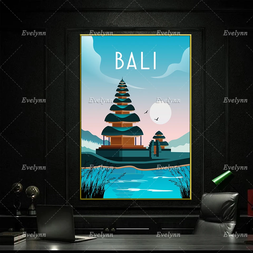 Bali Travel Poster,Bali Travel Print, Bali Wall Art, Indonesia Print, Indonesia Travel Poster,Home Decor Canvas Unique Gift