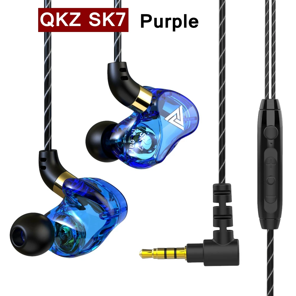 ヘッドセットセット　イヤホン　LK02 QKZ AK6 SK7 銅ドライバー HiFi 有線イヤホンマイクスポーツランニング