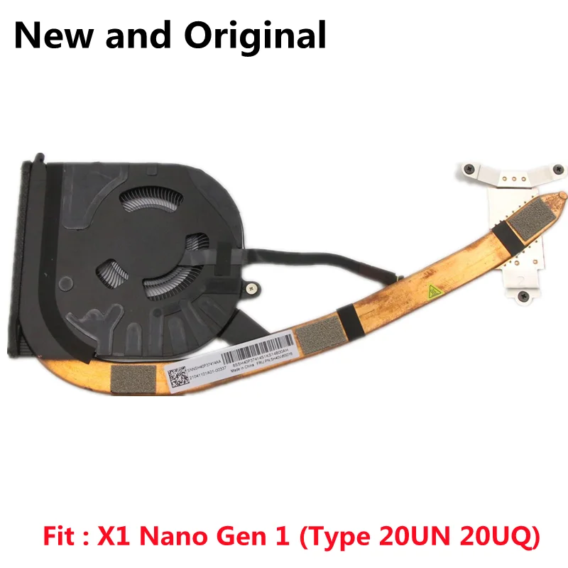 Original Cpu Ventilador de Refrigeração do Dissipador Calor Refrigerador do Radiador para Lenovo Thinkpad x1 Nano Gen Portátil 5h40w65016 5h40w65015 Novo