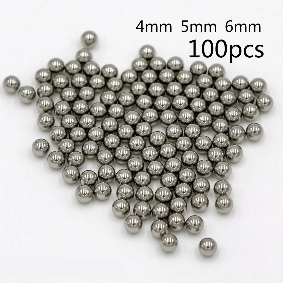 100PCS 4.0mm 5.0mm 6.0mm Durable Carbon Steel Balls for Hunting Slingshot Balls Hitting Ammo