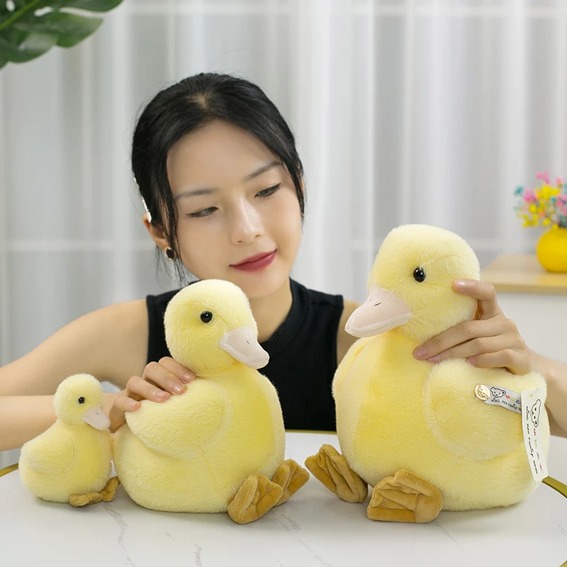 12cm caroon real vida animal boneca de pelúcia simulação kawaii pato amarelo brinquedos de pelúcia das crianças bonito presente de aniversário das crianças